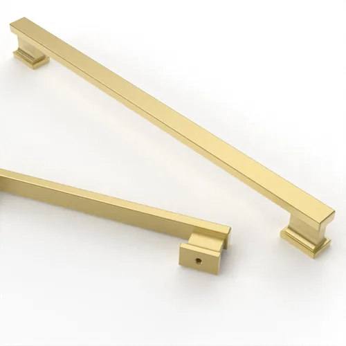 Miniatura 35 de Asidrama - Paquete de 6 manijas de gabinete de cocina color latón cepillado de 3.75 pulgadas (96mm), tiradores para gabinete, accesorios