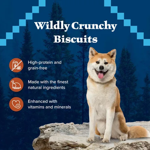 Miniatura 6 de Blue Buffalo Wilderness Trail Treats - Galletas crujientes para perros, sin granos, con alto contenido de proteínas, receta de pavo, bolsa de 24