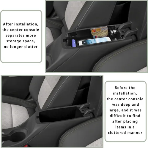 Miniatura 2 de EDBETOS Bandeja Organizador de Consola Central Compatible con Chevy Bolt EUV Bolt EV Accesorios 2022-2023 Almacenamiento Interior Secundario