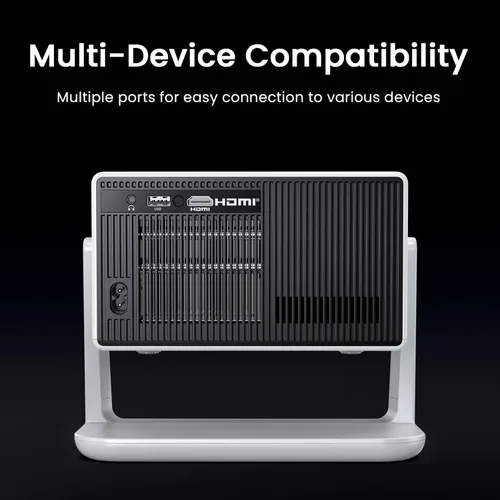 Miniatura 12 de Proyector inteligente ANSI 1500, proyector portátil con WiFi y Bluetooth, HAPPRUN 4K Full HD Home Theater con soporte de 270°, sonido Dolby