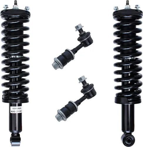 Miniatura 49 de Detroit Axle - Kit de 4 piezas RWD Puntales Delanteros Barras Estabilizadoras para Ford F-150 2021 2022 2023 2024, 2 Puntales con Resorte Helicoidal