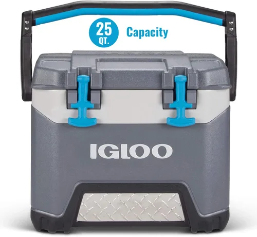 Igloo Enfriador BMX | Cofre de hielo con carcasa dura aislada Gris azul