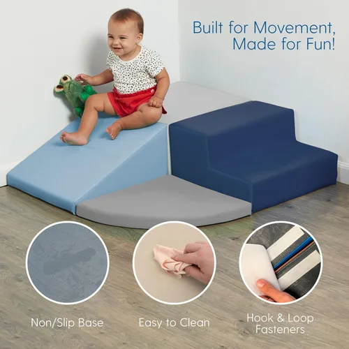 Miniatura 3 de SoftScape Escalador de Esquina para Tiempo de Juego de Niños Pequeños, estructura de juego activo para interiores para niños pequeños y niños