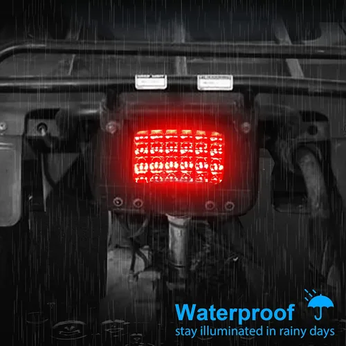 Miniatura 5 de Luz trasera LED con lente roja, luz trasera y de freno para ATV, compatible con Yamaha Grizzly Big Bear Bruin Kodiak Wolverine Rhino Viking