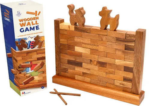 Miniatura 11 de BSIRI Juego familiar de torre de madera para adultos mayores y adultos y bloque de fiesta apilable clásico para desafiar tus habilidades, torres