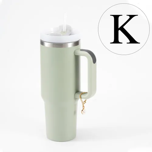 Miniatura 4 de Accesorios de dije de letra para taza Stanley, dije de mango de letra de identificación de acero inoxidable, dije de letra de mango de taza de agua