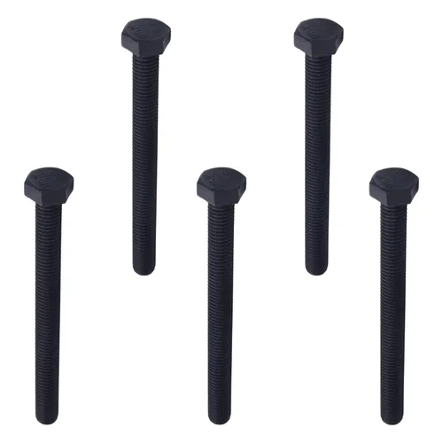 Miniatura 4 de Aicosineg 5 tornillos de rosca métrica M8 x 3.543 in, acero al carbono, grado 8.8, tornillos hexagonales de rosca métrica, tornillos hexagonales