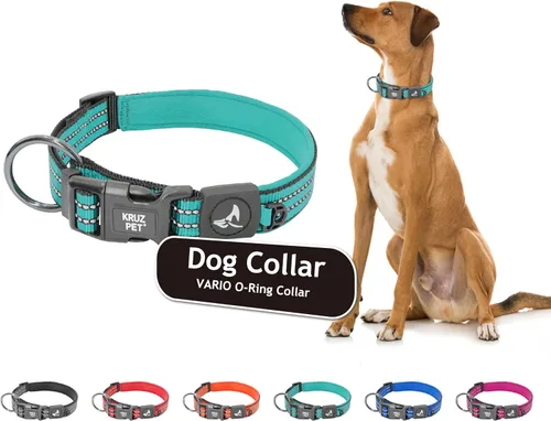 Miniatura 12 de KZV006-03M Collar de perro reflectante para perros pequeños, medianos y grandes