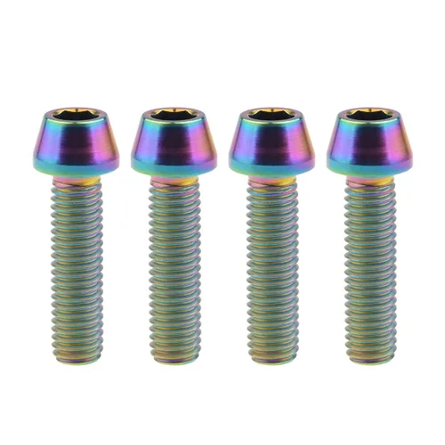 Miniatura 19 de Tornillos de titanio Ti M8 x15 20 25 30 35 40 45 50 60 2.756 in 0.049 in de paso hexagonal Allen Tornillos de cabeza hueca paquete de 4
