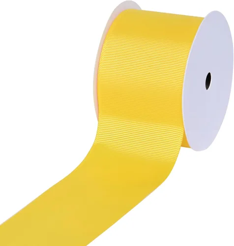 Miniatura 23 de YAMA Rollo de cinta de grogrén sólido, 1 pulgada, 25 yardas para cintas de envoltura de regalos, color blanco