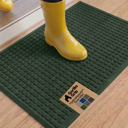 Miniatura 36 de GORILLA GRIP® HydroABSORB - Tapete ultra absorbente para puerta delantera y entrada exterior, atrapa la suciedad y la humedad, tapete de bienvenida