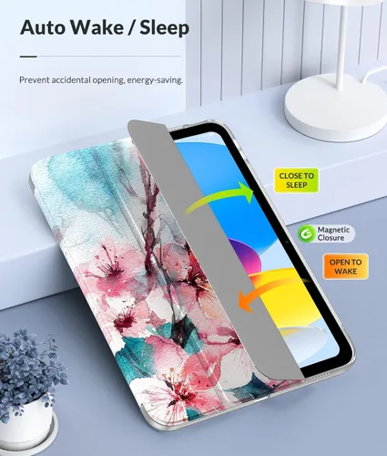 Miniatura 7 de MoKo Funda para iPad (A16) de 11ª generación 2025/10ª generación 2022, iPad de 11 pulgadas/10.9 pulgadas con cubierta trasera translúcida de TPU