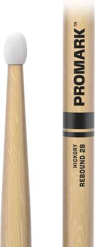 Miniatura 2 de ProMark Rebound 2B Baquetas de Hickory, Punta Ovalada de Nylon, 1 Par