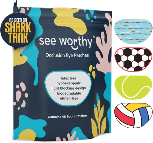 Miniatura 8 de Parche ocular adhesivo para niños y adultos - Como se vio en Shark Tank - Parche ocular transpirable y cómodo para niños, para ojo vago - Parches