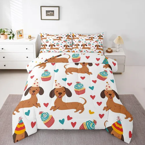 Miniatura 38 de Feelyou Juego de edredón de castillo rosa para niños, tamaño individual, juego de ropa de cama de princesa para niños y niñas, inserto de edredón