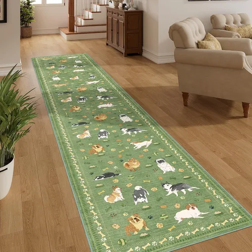 Miniatura 164 de DUKINO Alfombra de área de 6 x 9 pies, alfombra floral para sala de estar, ligera, antideslizante, lavable, alfombra de interior de pelo bajo