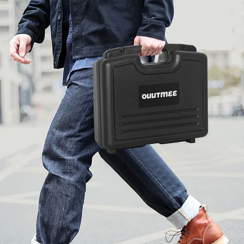 Miniatura 7 de Estuche rígido portátil de 12.2" x 9.85" x 3.77" con espuma cortada en cubos personalizable, protege equipos, electrónicos, herramientas