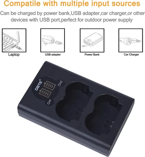 Miniatura 6 de DST E Reemplazo para NP-W235 Dual LCD Cargador de Batería Compatible Fujifilm NP-W235 Batería X-T4 Cámara