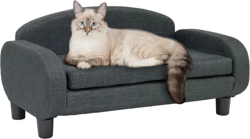 Miniatura 17 de Paws & Purrs Sofá cama para gatos, sofá para mascotas para gatos de interior, camas elevadas para gatos con funda de colchón extraíble lavable