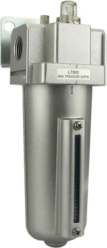 Miniatura 5 de Lubricador de grado industrial para herramientas neumáticas de aire lubricado con aire comprimido, cuenco de metal con mira visible, 225 PSI MAX