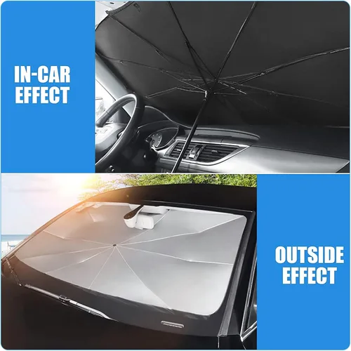 Miniatura 7 de 1 parasol para parabrisas de automóvil, parasol reflectante plegable para ventana delantera, protege el vehículo de los rayos UV y el calor