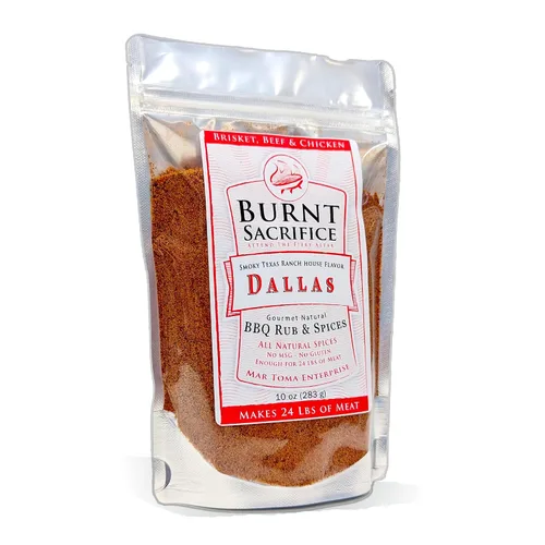 Miniatura 5 de Burnt Sacrifice Dallas Style Spicy Gourmet BBQ Spice Dry Rub Condimentos - (3 paquetes de 1.5 onzas) Asados de pechuga de tres puntas de pollo