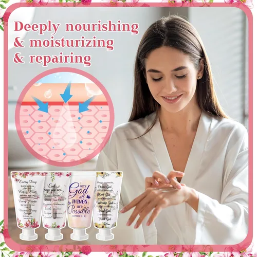 Miniatura 5 de 48 piezas de crema de manos cristiana a granel para mujeres, versículo de la Biblia, mini loción de manos de las Escrituras loción de viaje