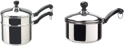 Miniatura 3 de Farberware Caldera doble cubierta clásica de acero inoxidable de 2 cuartos y cacerola coladora cubierta de 3 cuartos
