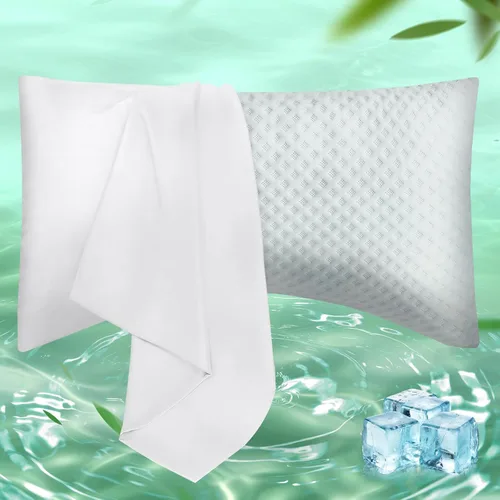 Miniatura 8 de Fundas de almohada de tamaño corporal, Fundas de almohada de viscosa refrescante con cierre de cremallera, Funda de almohada fresca y transpirable