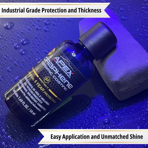 Miniatura 6 de Apex - Revestimiento de cerámica de grafeno para automóviles, 1.7 fl oz, protección de hasta 5 años en pintura, vidrio, ruedas, molduras