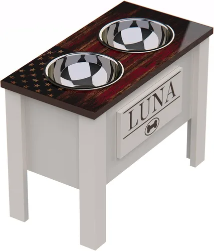 Miniatura 84 de GrooveThis Woodshop Soporte Personalizado de Cuenco Elevado para Perros de Tamaño Grande, Mediano, Pequeño y Extra Pequeño - Cuencos de Acero Negro