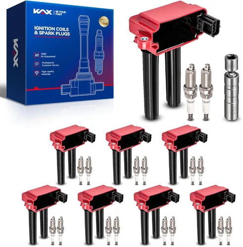 Miniatura 25 de Bobina de encendido KAX UF303 Paquete de 6 unidades Compatible con Trailblazer, Envoy XL, H3, Trailblazer EXT, Rainier, i-370, i-350, i-290, i-280