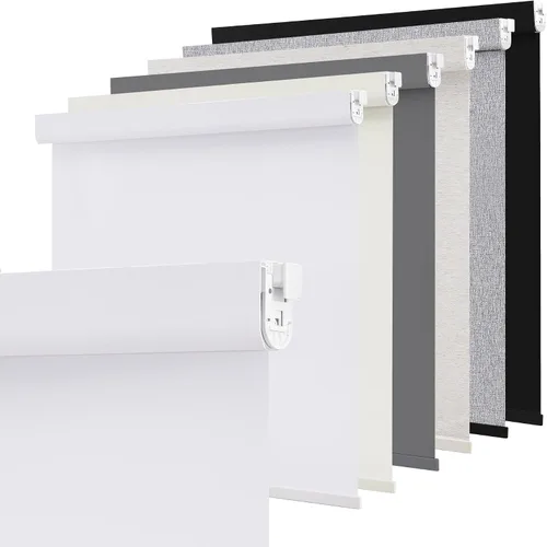 Miniatura 15 de SUNOFF Persianas Enrollables Opacas Inalámbricas para Ventanas de Parada Libre, Bajar Oscurecimiento de Habitación con Cenefa, Persianas de Tela