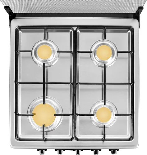 Miniatura 6 de Cocina de gas independiente de 20 pulgadas, estufa de gas de 4 quemadores con horno de 65 L, cuerpo de acero inoxidable 201, puerta de vidrio