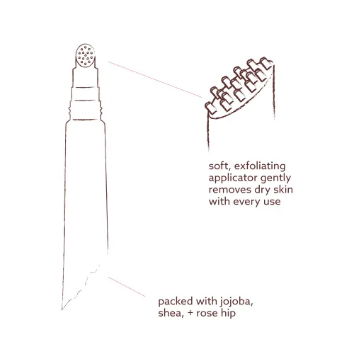 Miniatura 8 de Undone Beauty Lip Life - Tinte labial hidratante con punta exfoliante para una eliminación suave de la piel seca y brillo no pegajoso incoloro