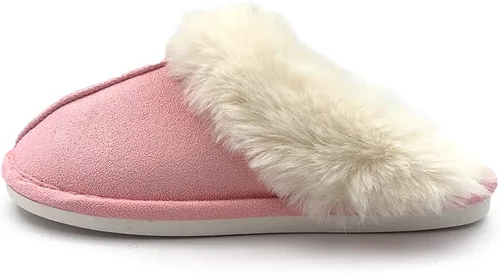 Miniatura 3 de Asverd - Pantuflas para mujer, con punta abierta, peludas, para el hogar