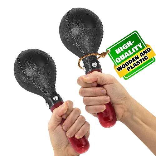 2 piezas de maracas para adultos – Instrumento de percusión duradero de 10.2 pulgadas, bueno para música mexicana, fiestas y actuaciones,