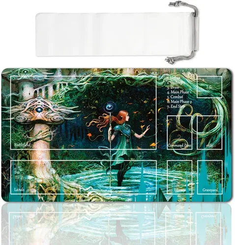 Miniatura 15 de Juego de mesa MTG Playmat Games Tamaño 60X35 cm CCG Compatible para TCG RPG CCG Play Mats (Ajani Steadfast-Zone)