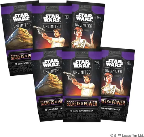 Miniatura 5 de Asmodee Star Wars: Caja ilimitada de TCG Secrets of Power PRERELEASE - 6 paquetes de refuerzo, tarjetas promocionales exclusivas de la canciller