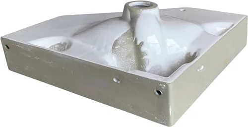 Miniatura 6 de RENOVATORS SUPPLY MANUFACTURING Alexander II de 24 pulgadas. Esquina de baño montado en la pared Sin.k in. Blanco con desbordamiento 36684