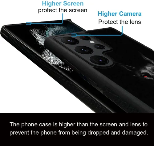 Miniatura 4 de Funda compatible con Samsung Galaxy S22 Ultra, funda protectora antideslizante y a prueba de golpes para hombres y mujeres, goma de silicona suave +
