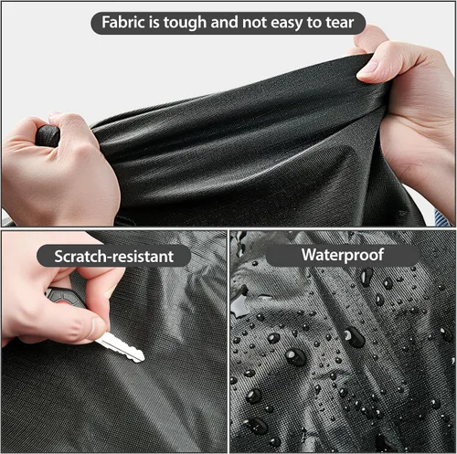 Miniatura 4 de Funda impermeable para automóvil para todo tipo de clima, 6 capas exteriores completas con cremallera de algodón, bolsillo de espejo. Funda
