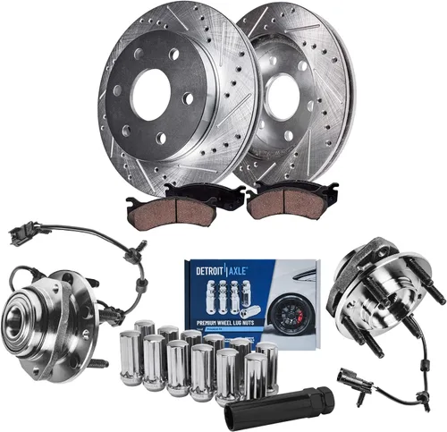 Miniatura 15 de Detroit Axle - Kit de frenos para Acura TSX 2009-2010 Honda Accord 2008-2011 Rotores de freno perforados y ranurados Pastillas de freno de cerámica