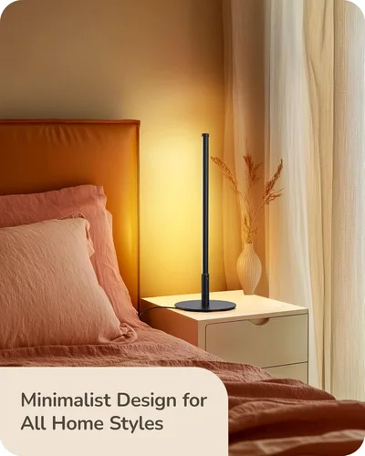 Miniatura 6 de EDISHINE Lámpara de Mesa LED Mejorada, Lámpara de Cabecera Regulable sin Escalones con 3 Temperaturas de Color, Lámpara de Mesita de Noche Moderna