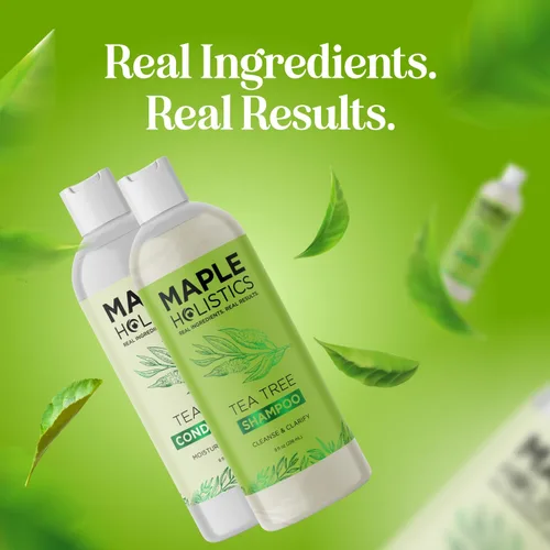 Miniatura 11 de Juego de champú y acondicionador de árbol de té, champú y acondicionador clarificante sin sulfato para el cuidado del cabello graso y el cuero