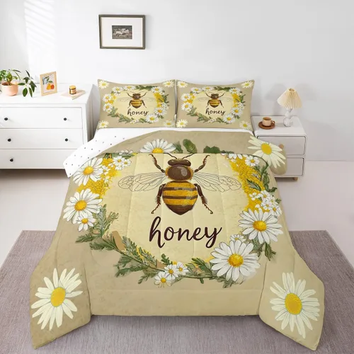 Miniatura 30 de Erosebridal Juego de edredón de gatos lindos para niños, juego de ropa de cama de calabaza y hoja de arce para niñas y niños, juego de edredón