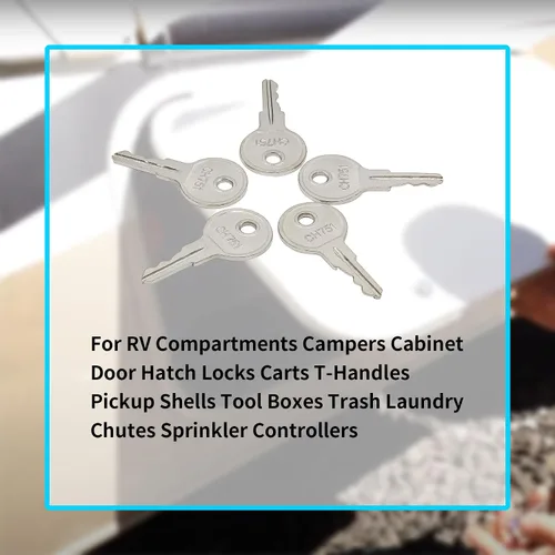 Miniatura 5 de CH751 - Llaves para caravanas con cerradura para compartimientos de caravana, cerraduras de puerta de gabinete, carritos, manijas en T, cajas