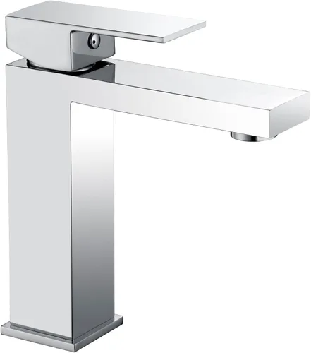 Miniatura 14 de sumerain Grifo de lavabo de recipiente, grifo de baño alto de acero inoxidable 304 con una sola manija, un solo agujero, negro y dorado, sin plomo