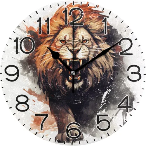 Miniatura 9 de ALAZA Reloj de pared con diseño de pájaros en rama, funciona con pilas, silencioso, de cuarzo, analógico, rústico, estilo rural, redondo, decoración