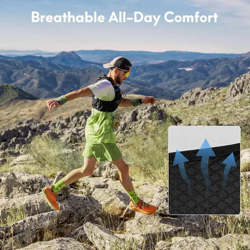 Miniatura 7 de Haimont Chaleco de hidratación para correr con botellas de agua para hombres y mujeres, chaleco hidratado ligero de 10 litros para correr por Negro